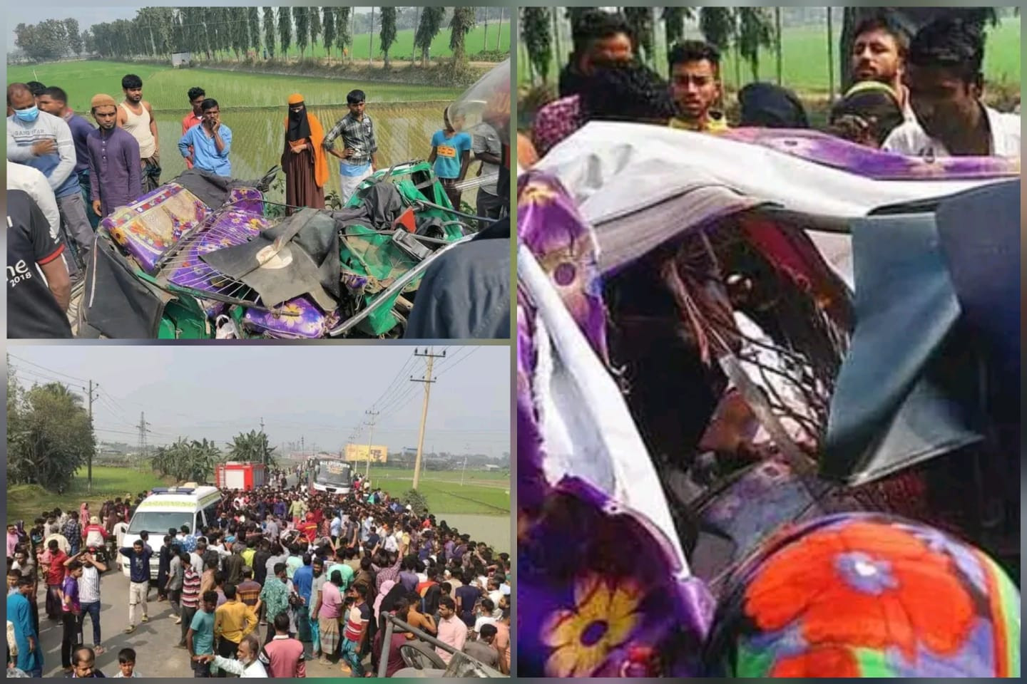 জানাজায় যাওয়ার পথে লাশ হলেন অটোরিকশার ৭ যাত্রী