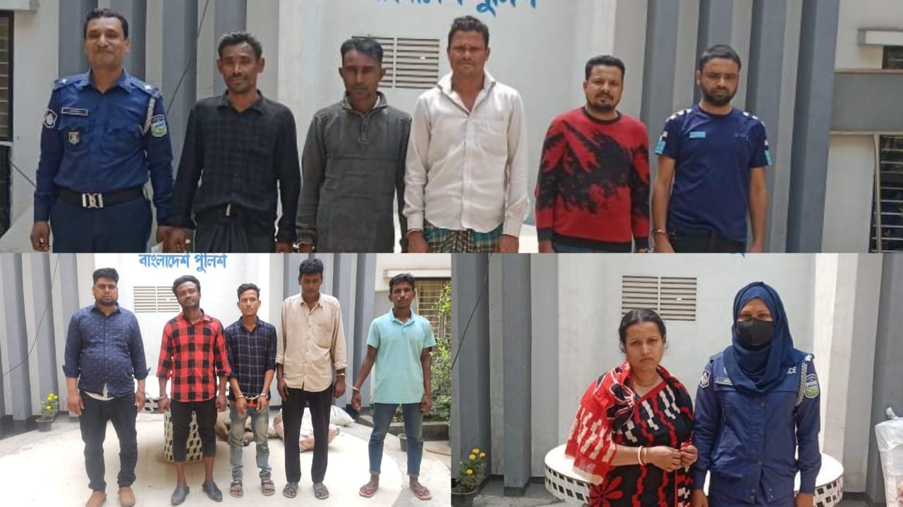 ময়মনসিংহ কোতোয়ালী মডেল থানার অভিযানে গ্রেফতার -১৬