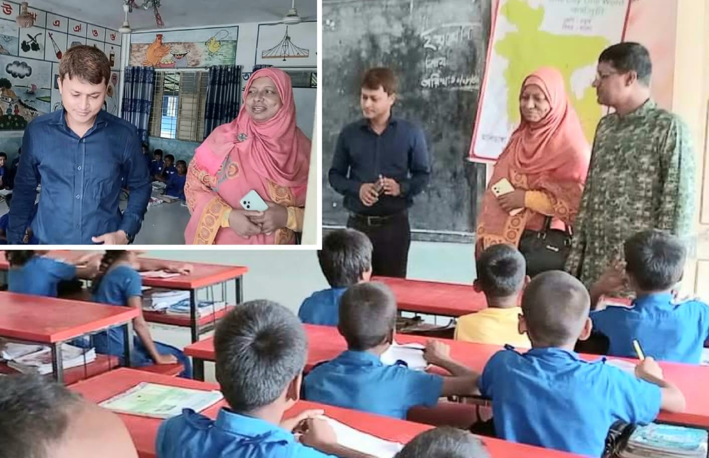 তারাকান্দায় হঠাৎ বিদ্যালয় পরিদর্শনে ইউএনও,শিক্ষার্থীদের মাঝে আনন্দের জোয়ার