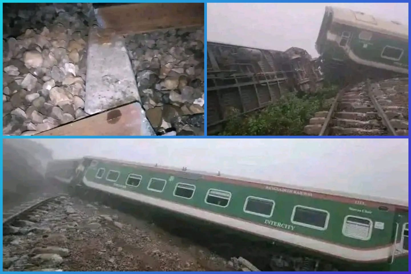 গাজিপুরে দুর্বৃত্তের রেললাইন কর্তন, ভয়াবহ ট্রেন দূর্ঘটনা নিহত -১ আহত অনেক