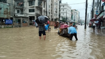 বন্যায় বিপর্যস্ত সিলেট, তলিয়ে গেছে সড়ক