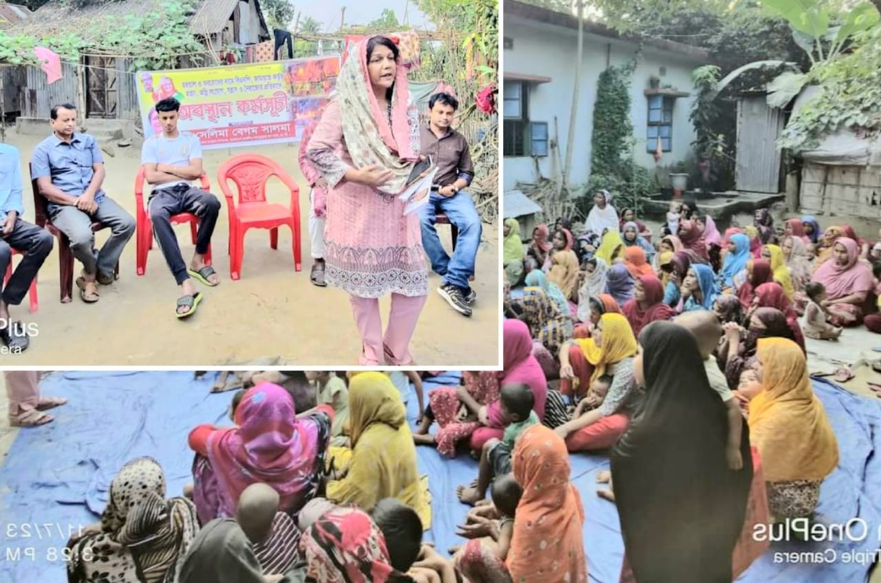 ফুলবাড়িয়ায় শেখ হাসিনার উন্নয়ন কর্মকাণ্ড ঘরে-ঘরে পৌছে  দিচ্ছেন আ'লীগ নেত্রী  সালমা