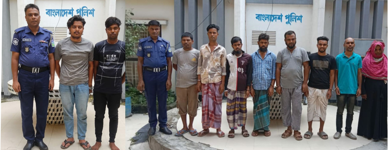 ময়মনসিংহ কোতোয়ালী মডেল থানার অভিযানে গ্রেফতার -১১